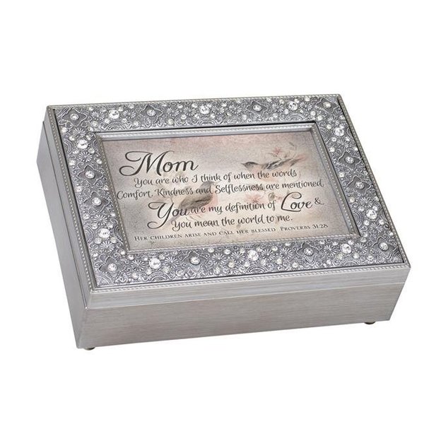 Dicksons Dicksons FM127SGB Mom You are Who I Think - Music Keepsake Box; Silver Metal Chest FM127SGB